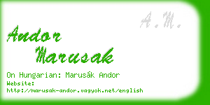 andor marusak business card